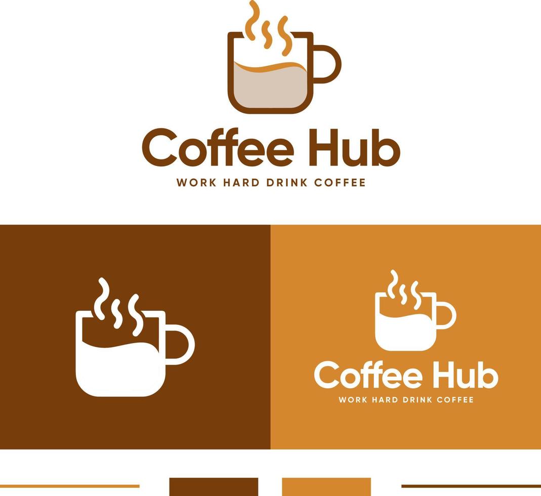 logo design per un' caffè bar caffè tazza icona logo vettore