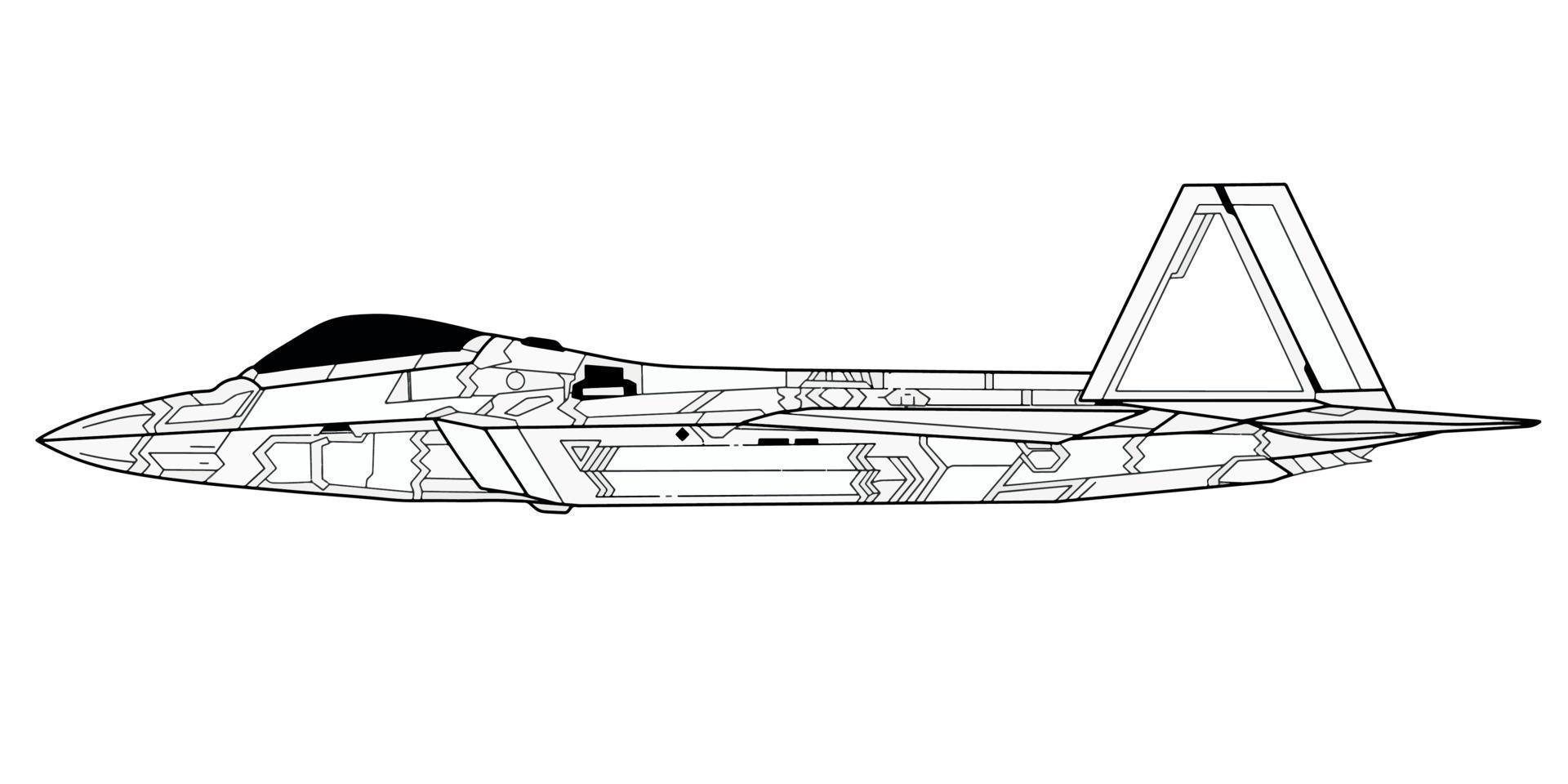 illustrazione di Jet combattente pilota vettore