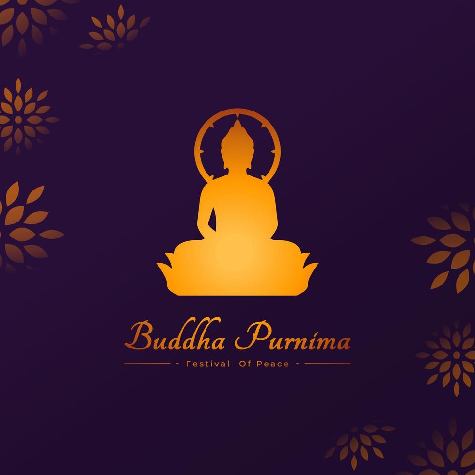 contento Budda purnima o Vesak giorno buddista Festival per striscione, manifesto, aviatore e sfondo vettore