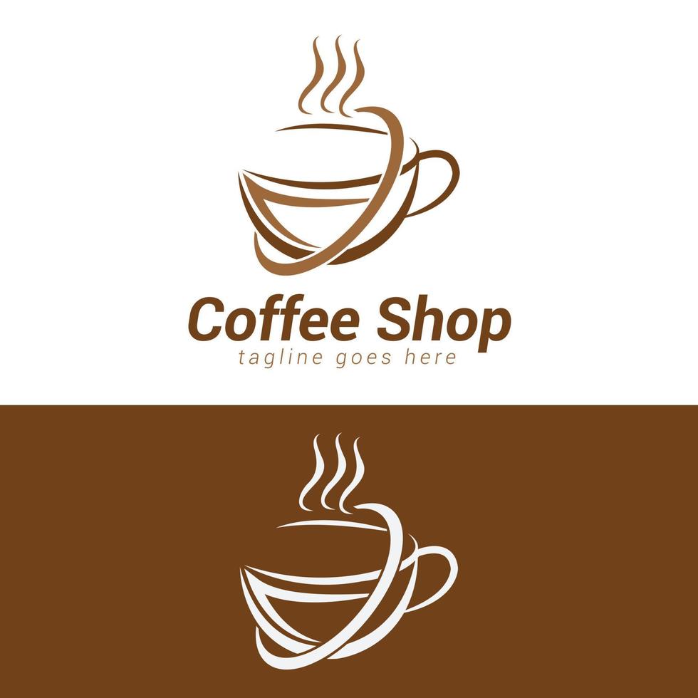 caffè tazza logo, adatto per caffè e tè negozio. vettore