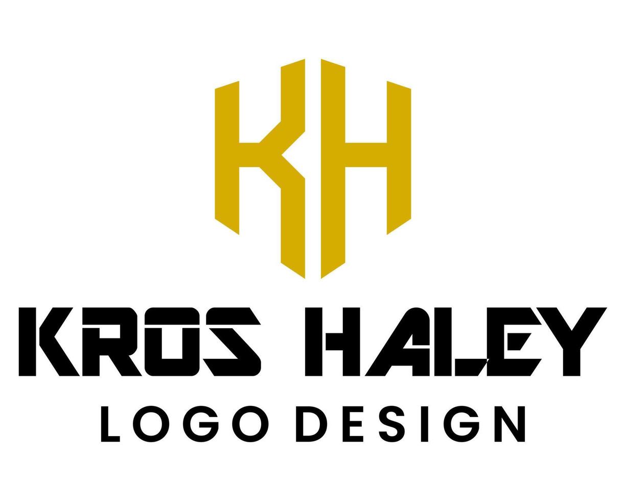 kh lettera monogramma attività commerciale logo design. vettore