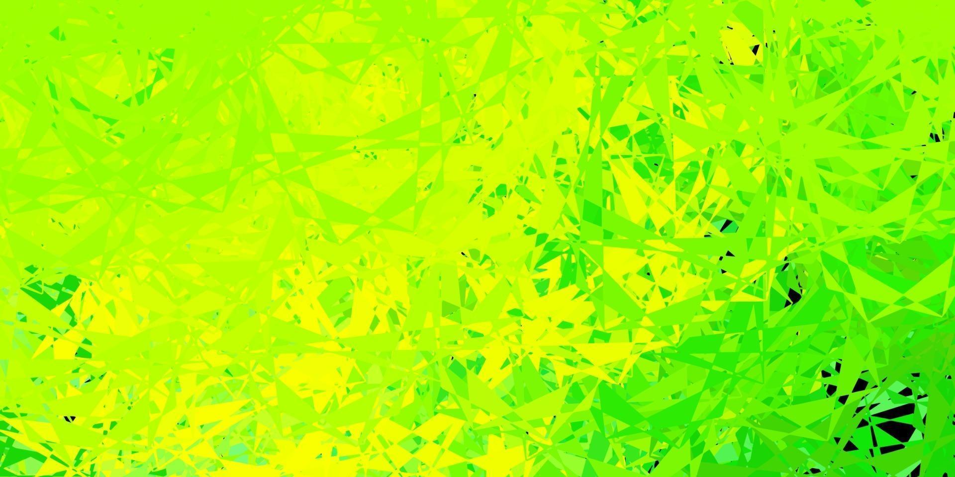 sfondo vettoriale verde chiaro, giallo con triangoli.