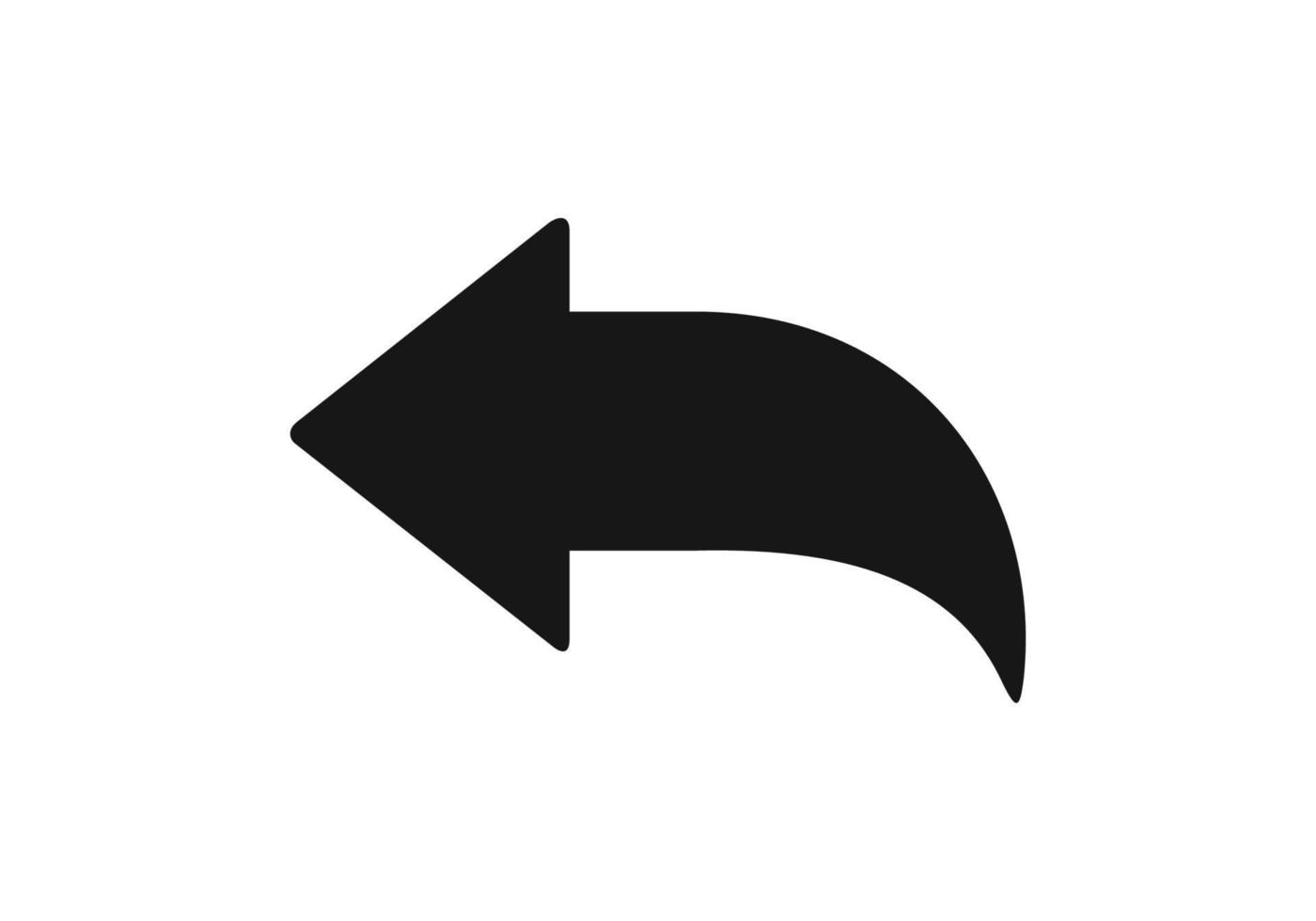 freccia sinistra icona isolato su bianca sfondo vettore