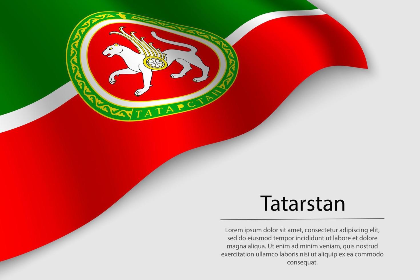 onda bandiera di tatarstan è un' regione di Russia vettore
