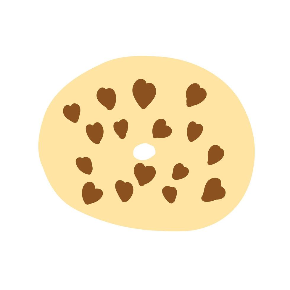 ciambella squillare nel cartone animato piatto stile. cioccolato focolari su un' Grano base. dolce forno. colorato caramella per festa e negozio. delizioso zuccherino ciambella. vettore illustrazione isolato su bianca sfondo.