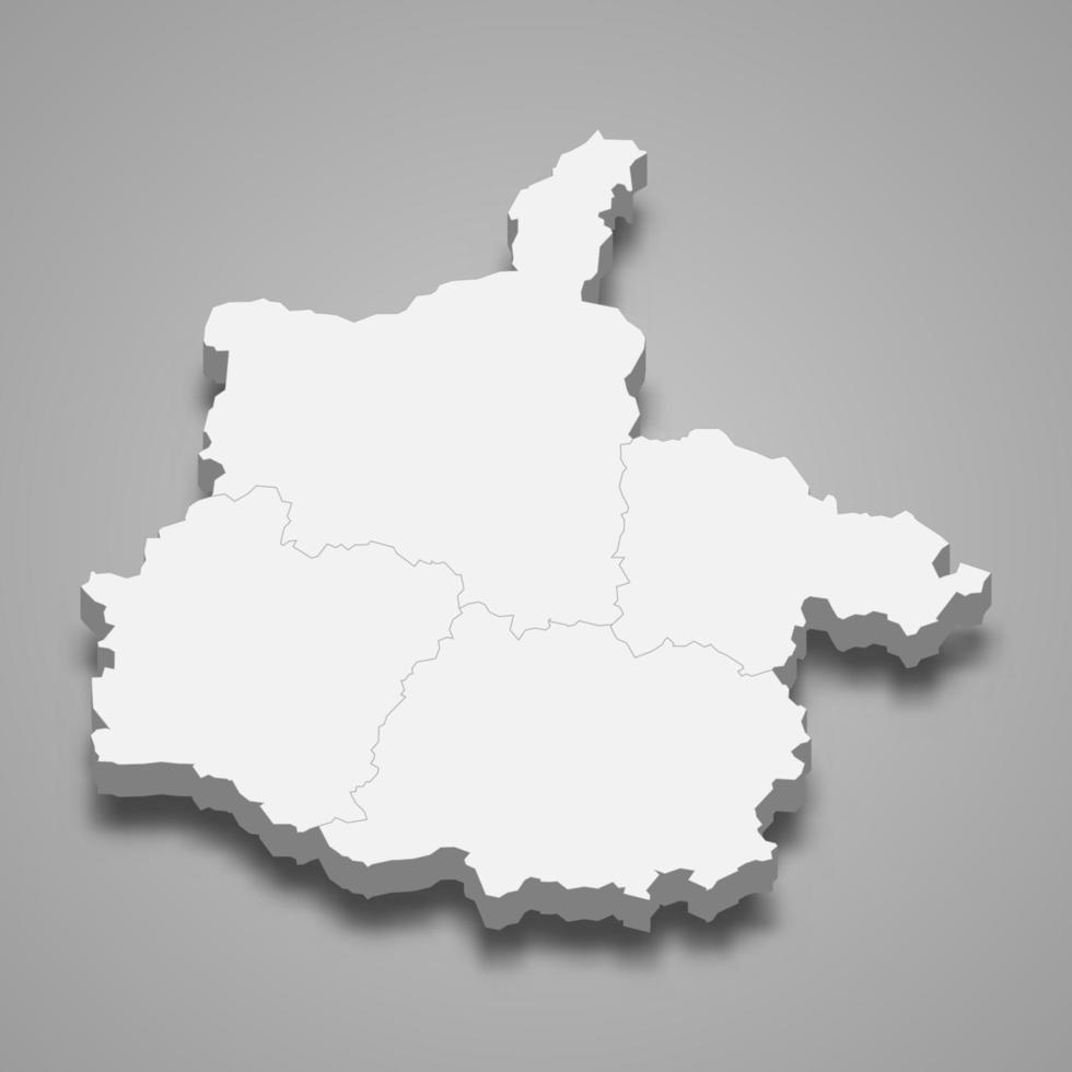 3d isometrico carta geografica di Ardenne è un' Dipartimento nel Francia vettore