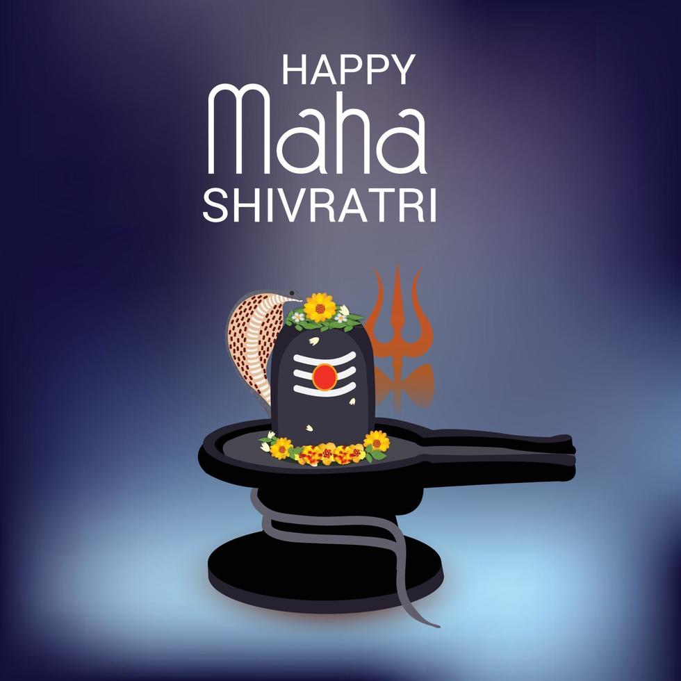 illustrazione vettoriale di uno sfondo per felice maha shivratri.
