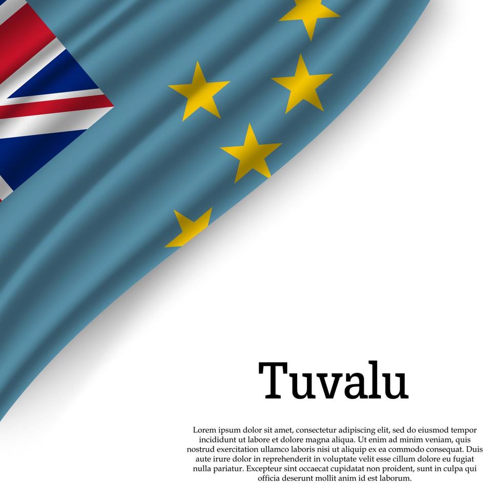 agitando bandiera di tuvalu vettore