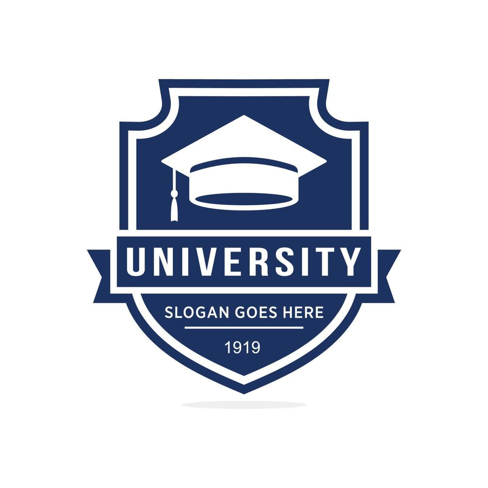 Università logo design vettore