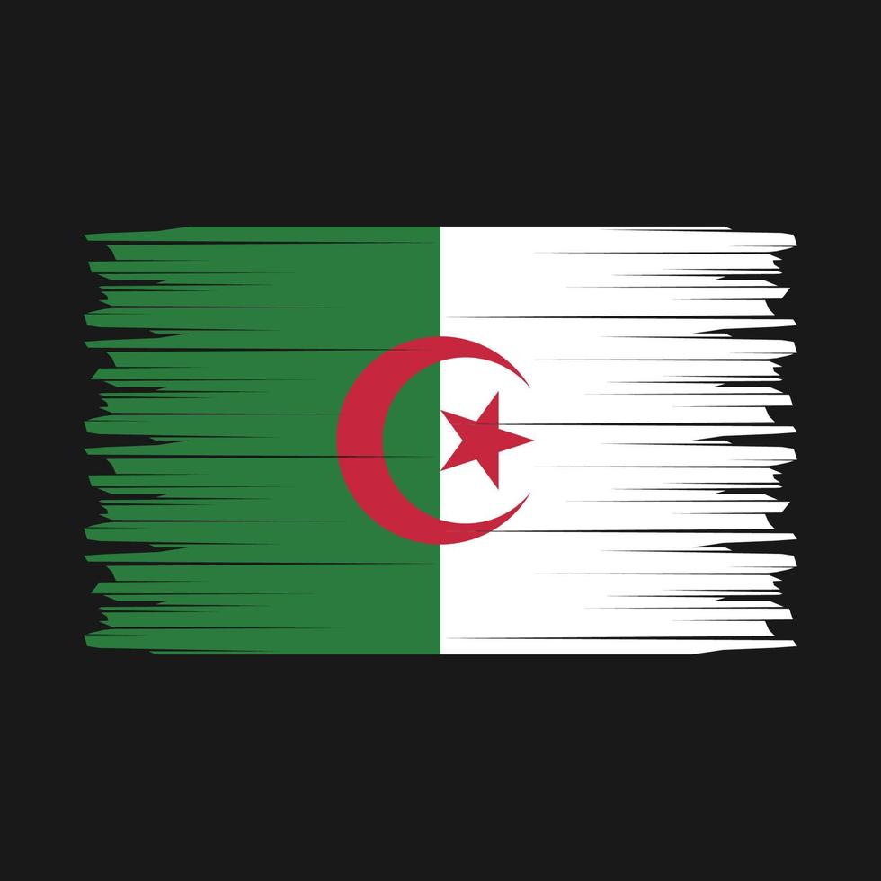 algeria bandiera spazzola vettore