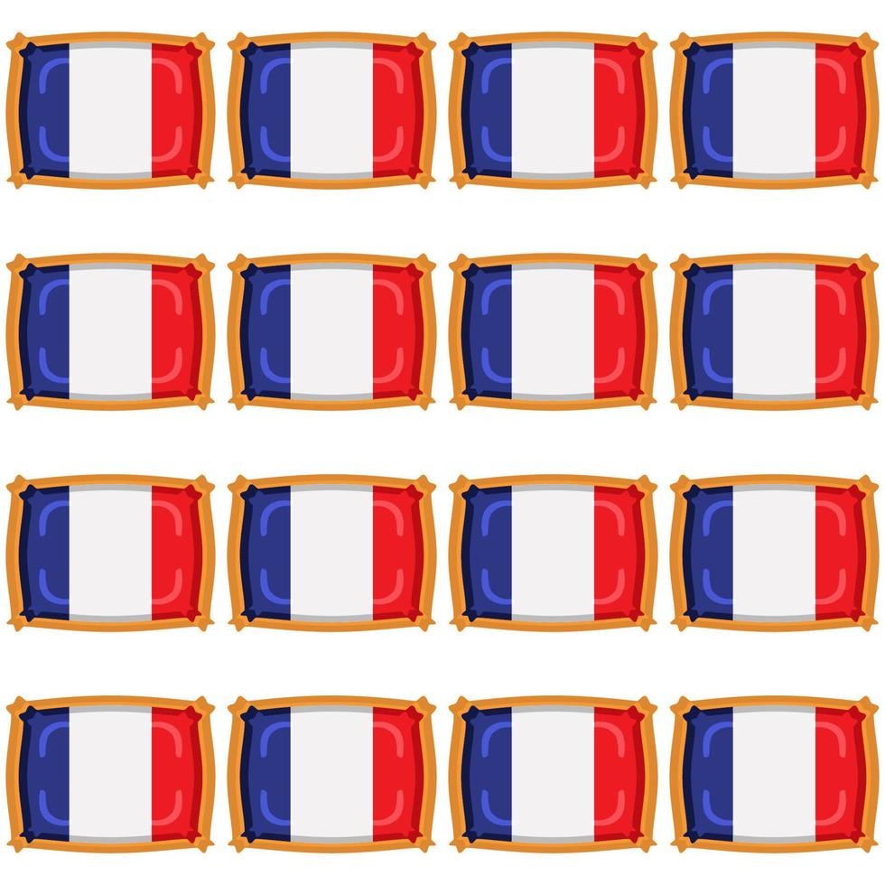 modello biscotto con bandiera nazione Francia nel gustoso biscotto vettore