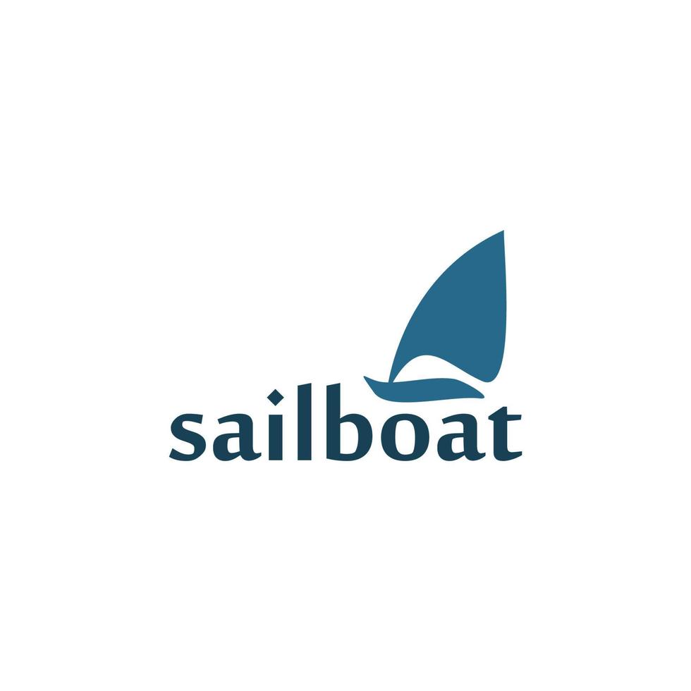 barca a vela logo vettore simbolo illustrazione design
