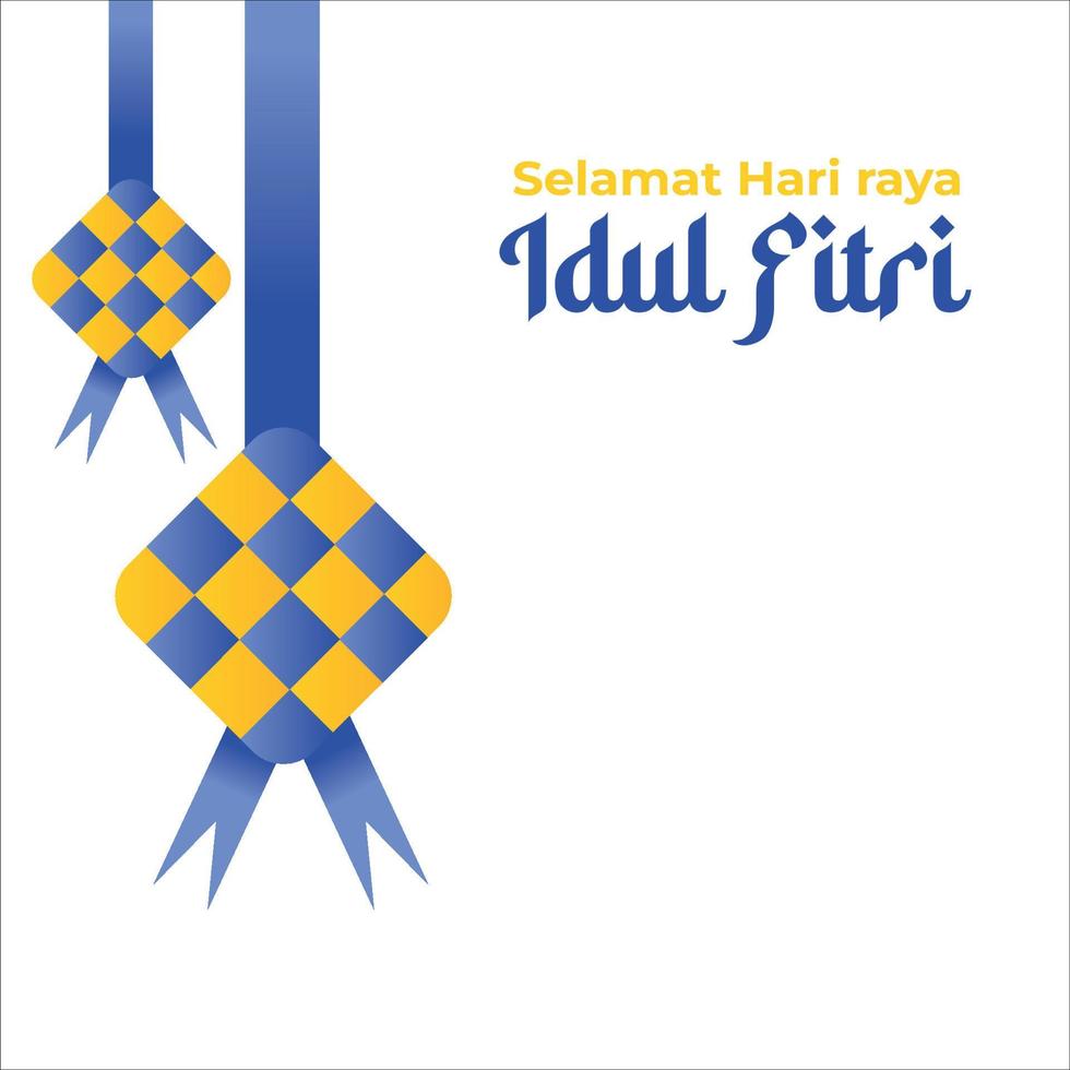 eid mubarak idul Fitri ornamento e sfondo vettore