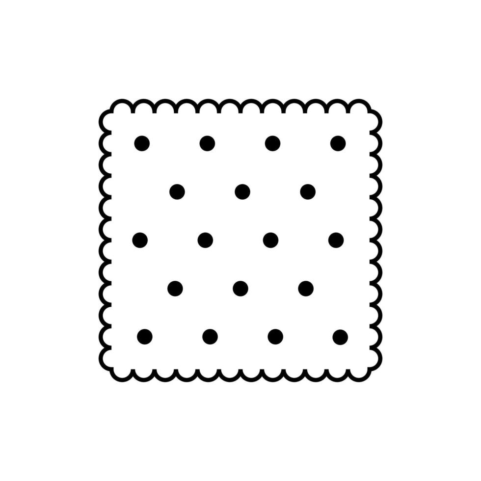 biscotto icona vettore. confetteria illustrazione cartello. Pasticcino simbolo. confezione logo. vettore