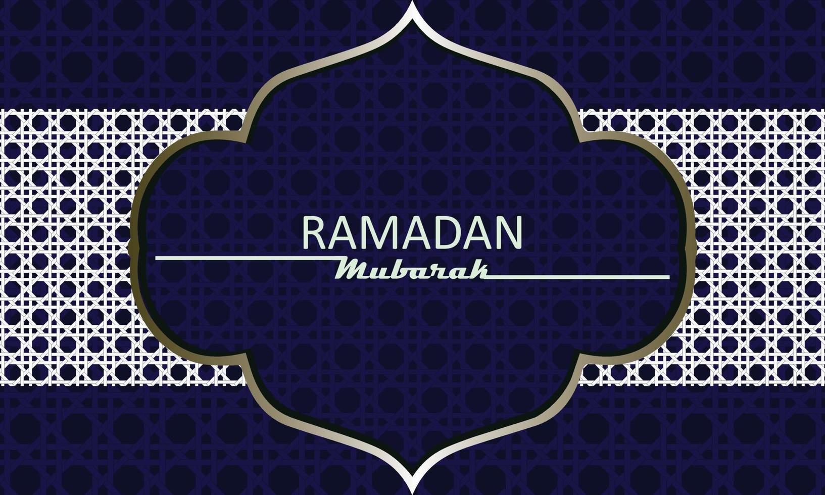 elegante benvenuto Ramadan mubarak bandiera vettore