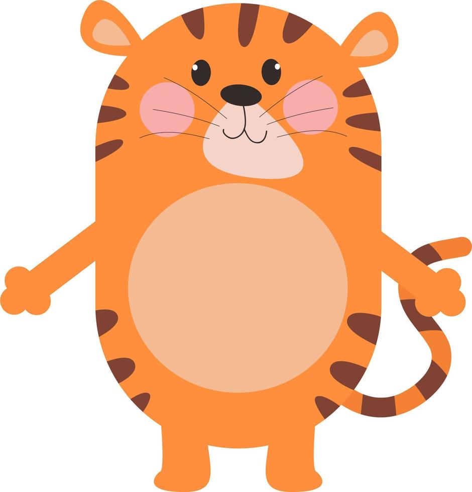 adorabile e carino tigre illustrazione vettore