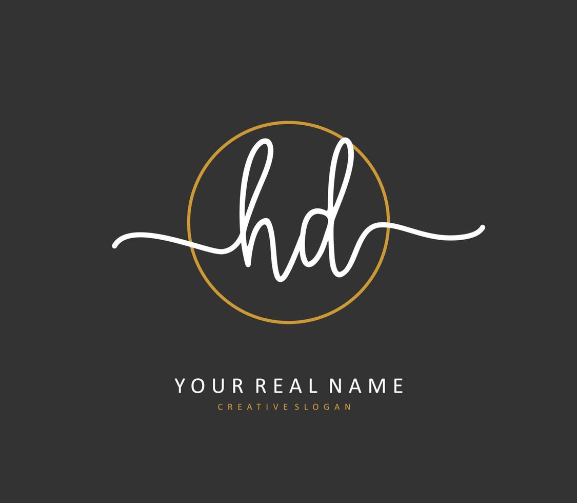 HD iniziale lettera grafia e firma logo. un' concetto grafia iniziale logo con modello elemento. vettore