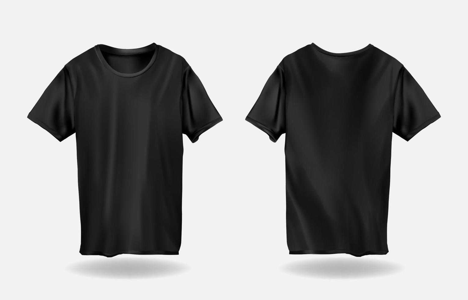 3d nero maglietta finto su impostato vettore