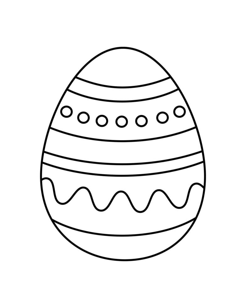 nero e bianca Pasqua uovo colorazione pagina vettore