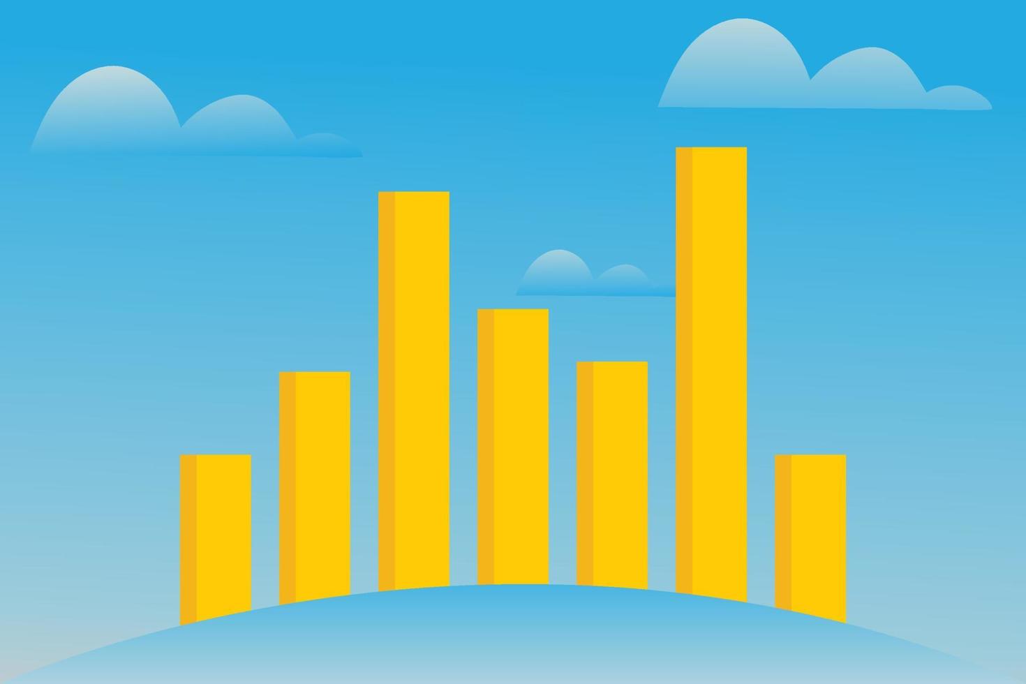 attività commerciale e fallimento concetto. fallito grafico con recessione vettore