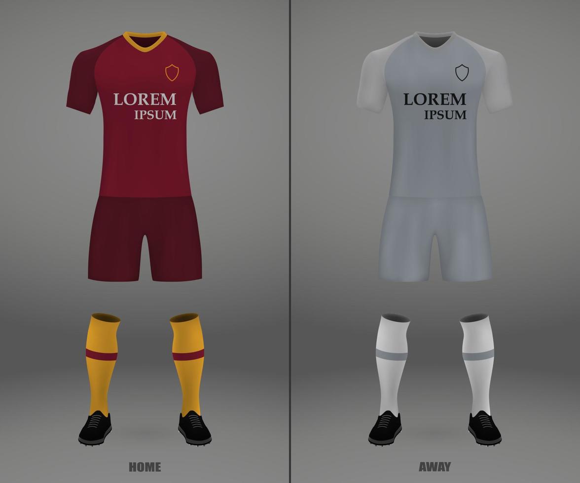 calcio kit 2018-19, camicia modello vettore