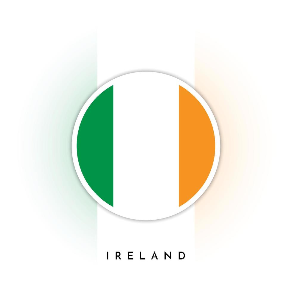 Irlanda il giro bandiera modello design vettore