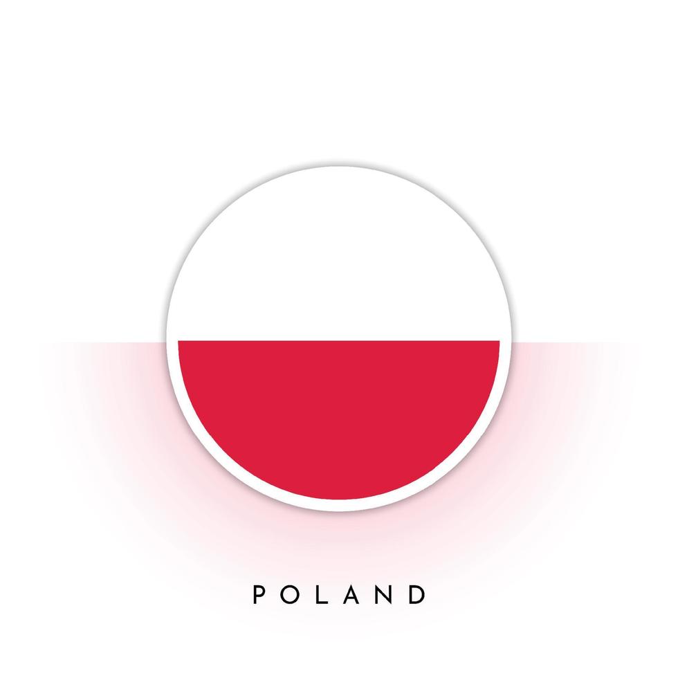 Polonia il giro bandiera modello design vettore