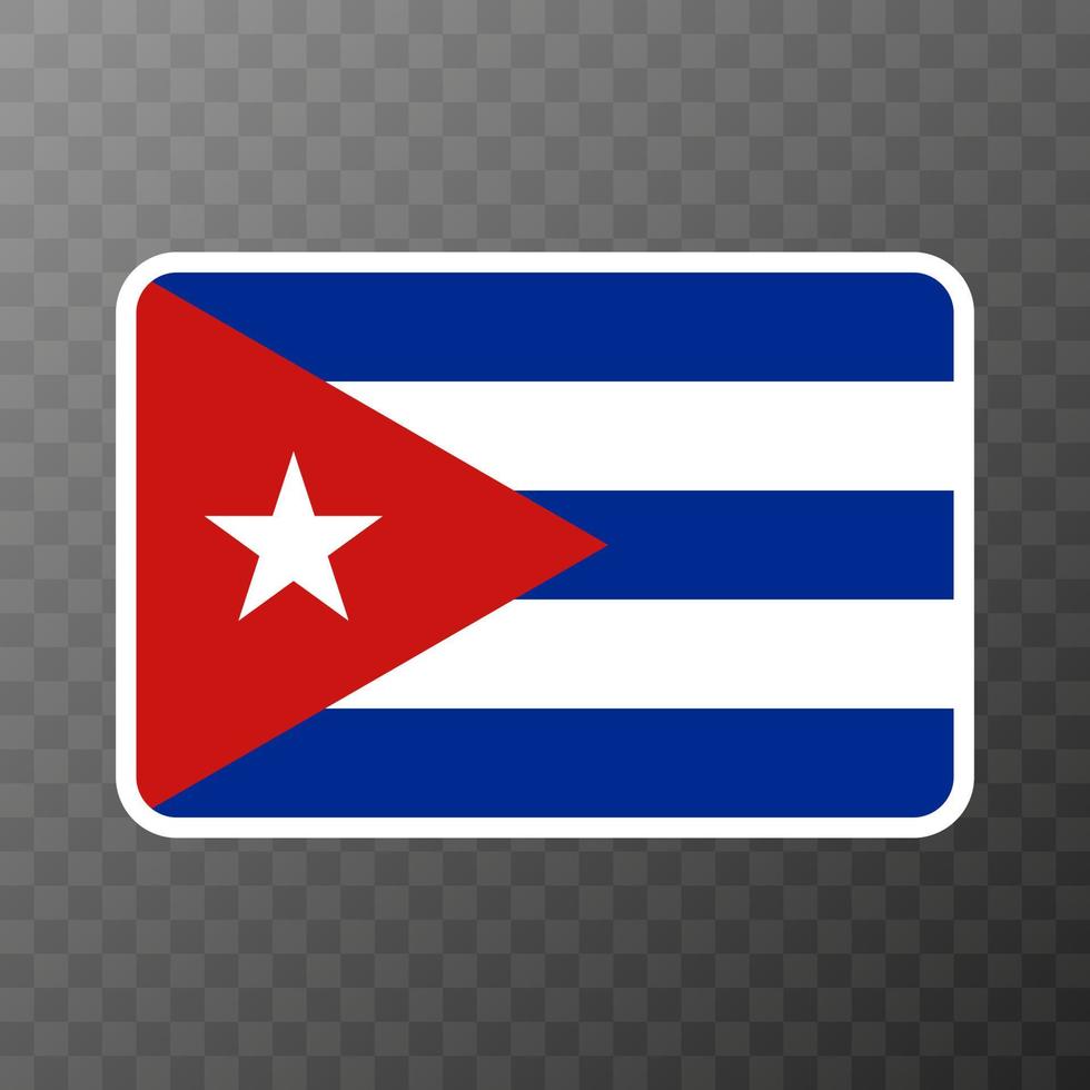 bandiera di cuba, colori ufficiali e proporzione. illustrazione vettoriale. vettore