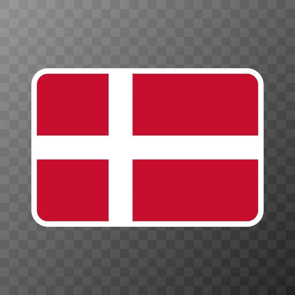 bandiera della Danimarca, colori ufficiali e proporzione. illustrazione vettoriale. vettore
