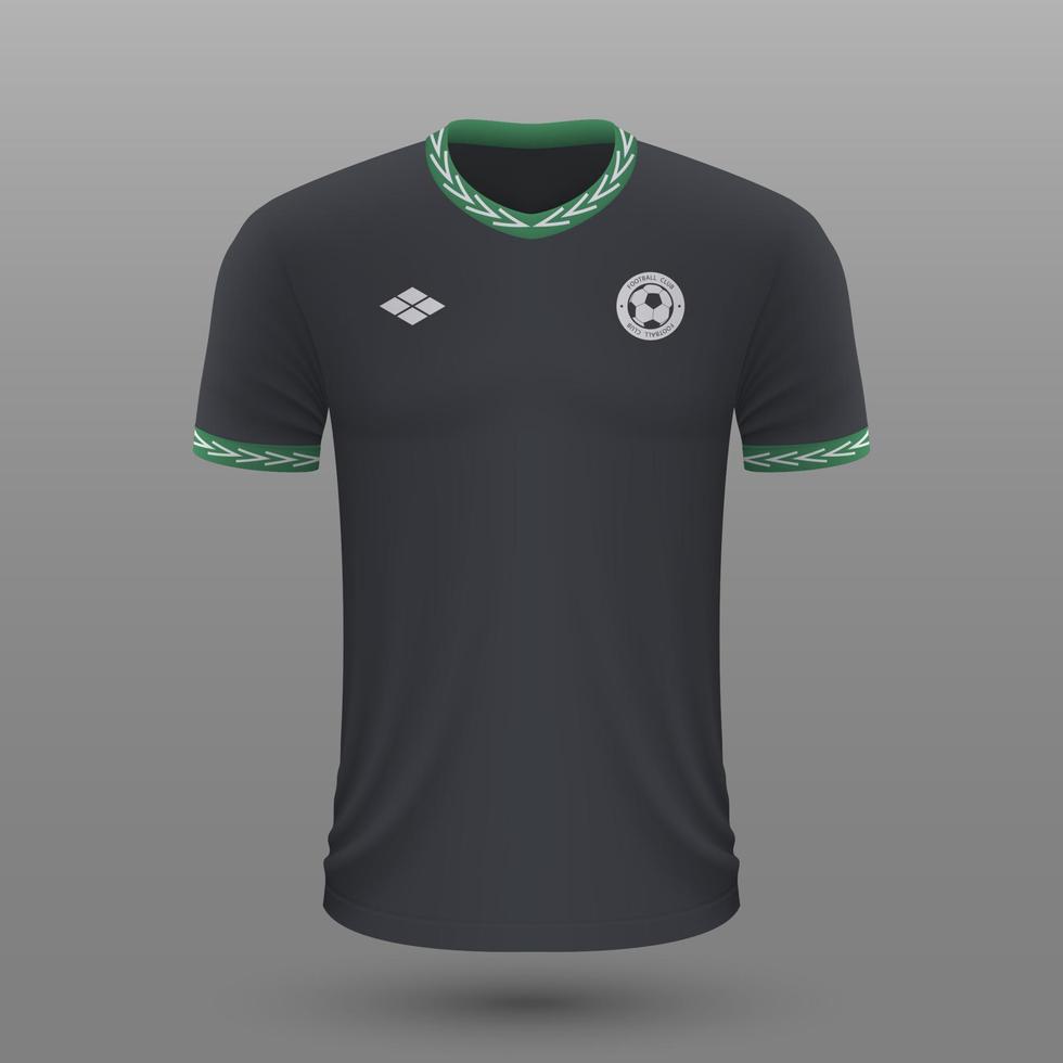 realistico calcio camicia , Nigeria lontano maglia modello per calcio kit. vettore