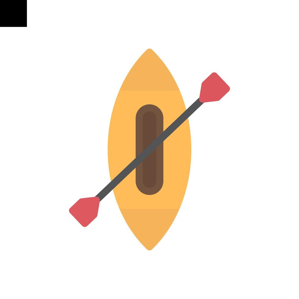kayak logo icona piatto stile vettore