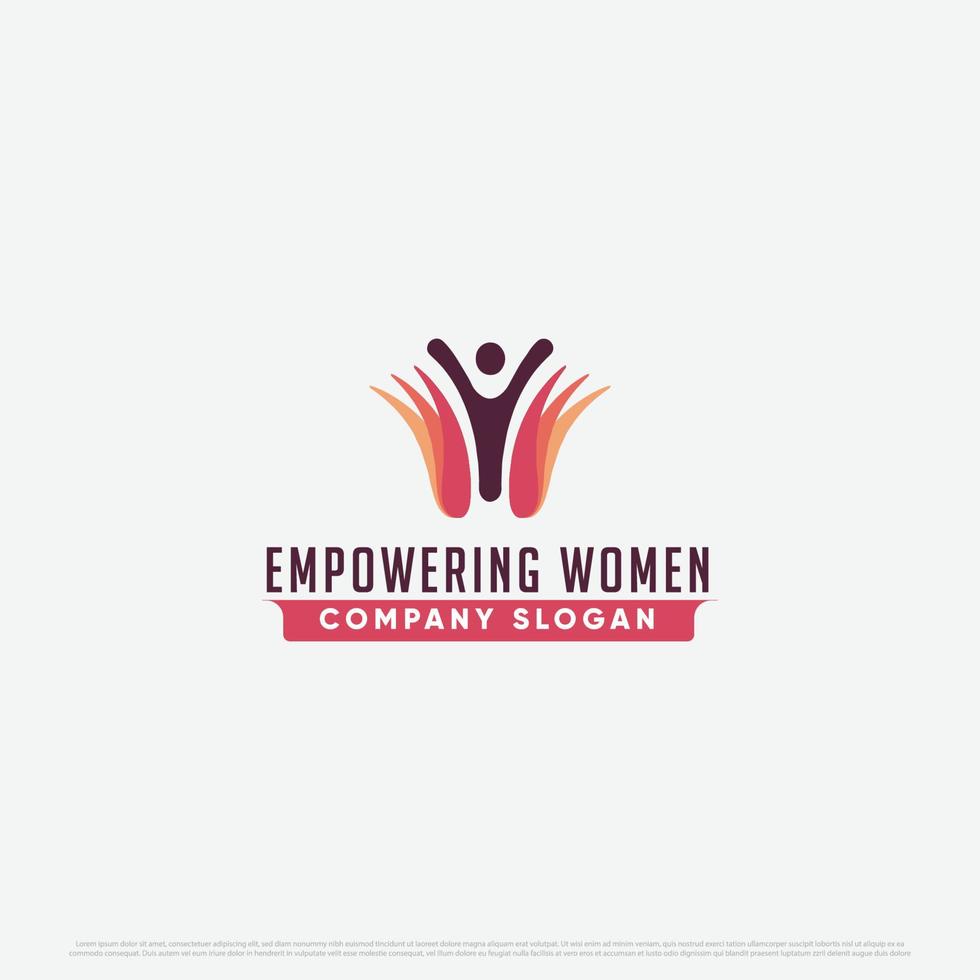 empowering donne non profitto logo vettore