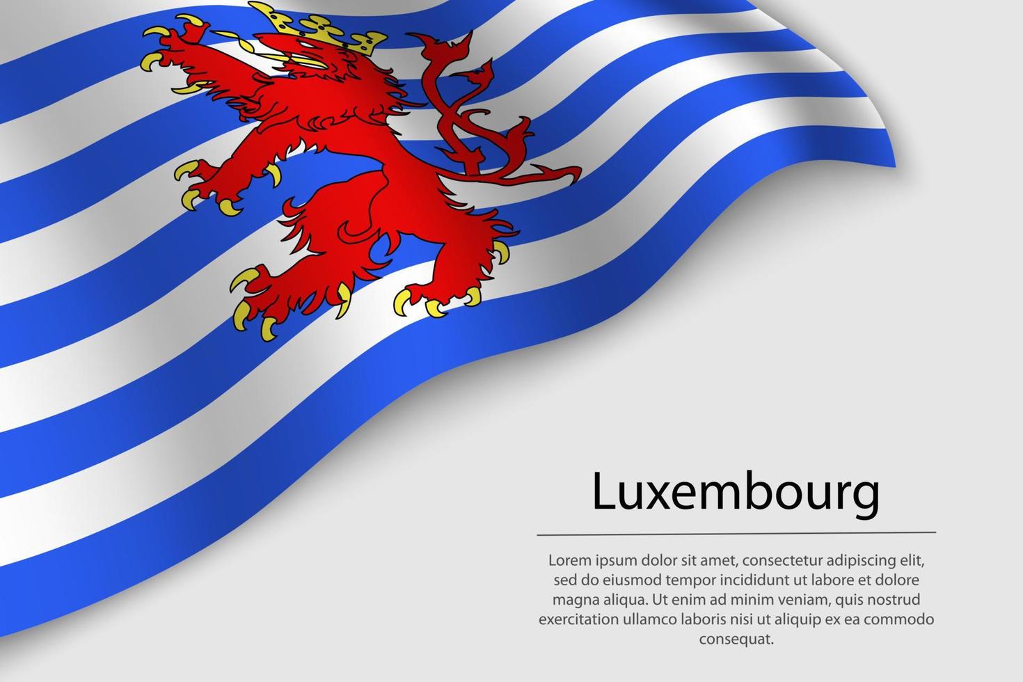 onda bandiera lussemburgo è un' regione di Belgio vettore