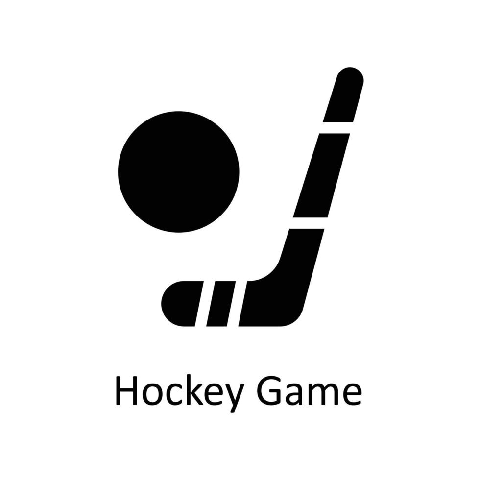 hockey gioco vettore solido icone. semplice azione illustrazione azione