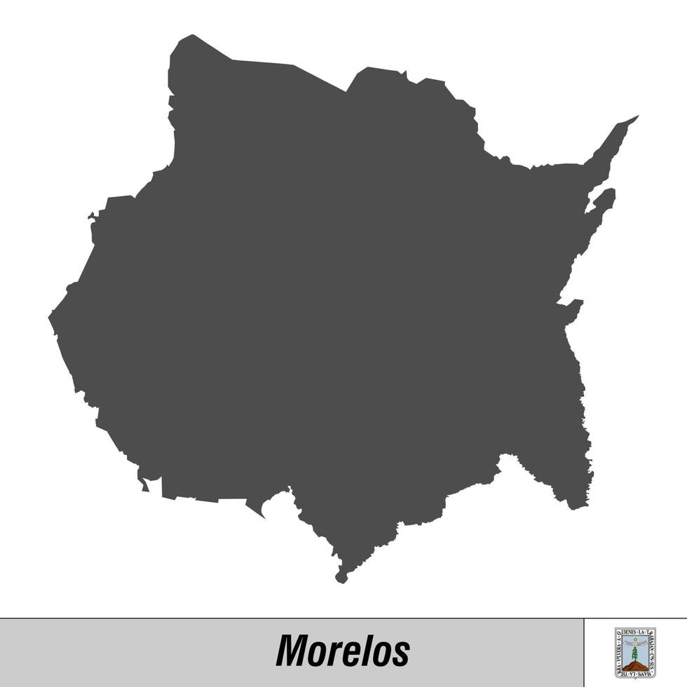 alto qualità carta geografica con bandiera stato di Messico vettore