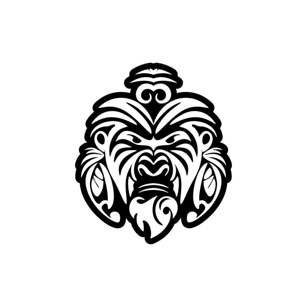 monocromatico vettore logo di un' scimmia