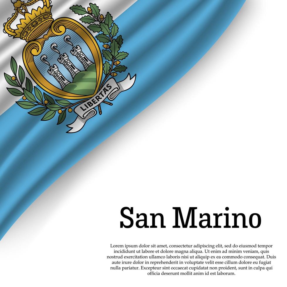 agitando bandiera di san Marino vettore