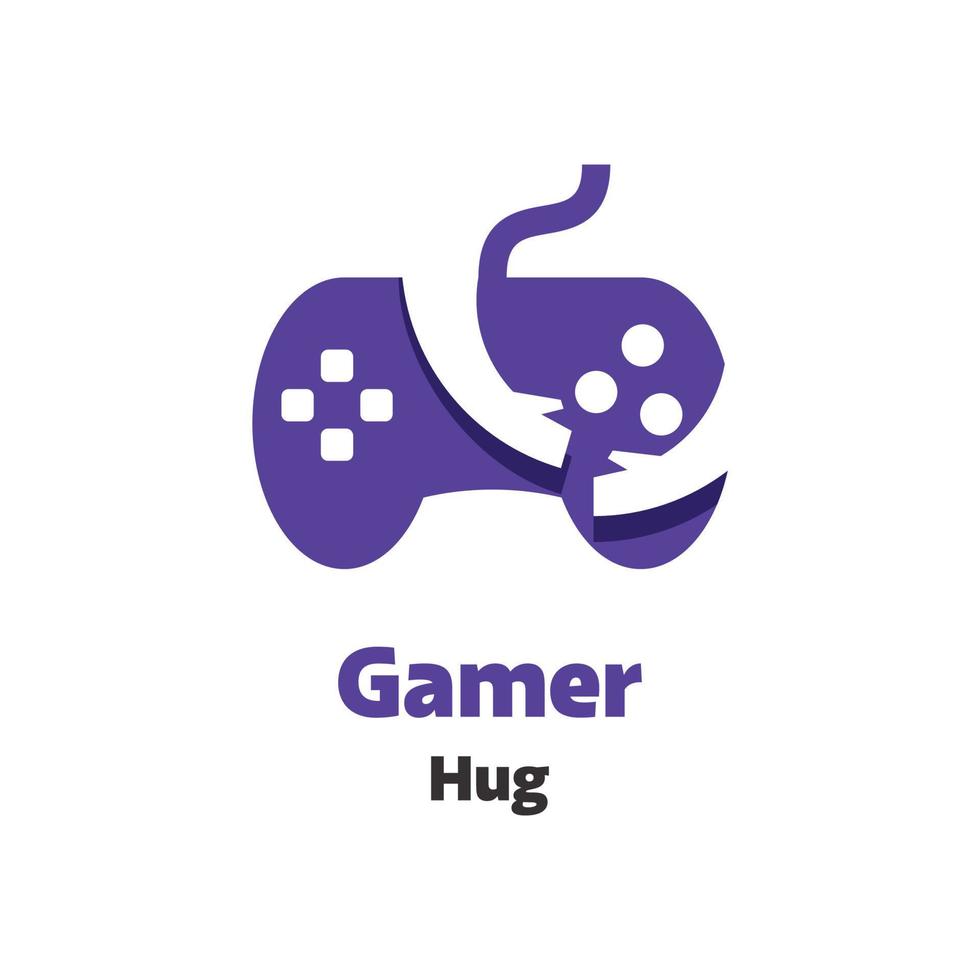 gamer abbraccio logo vettore