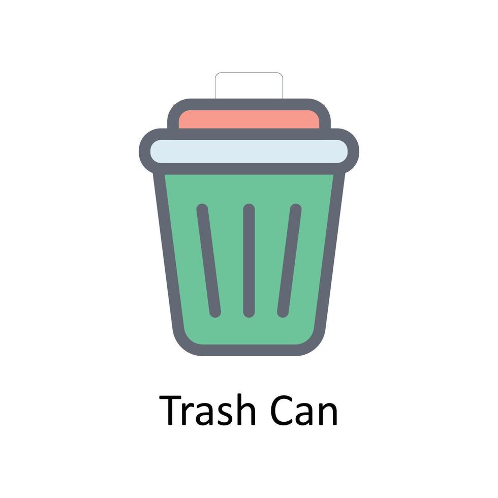 spazzatura può vettore riempire schema icone. semplice azione illustrazione azione
