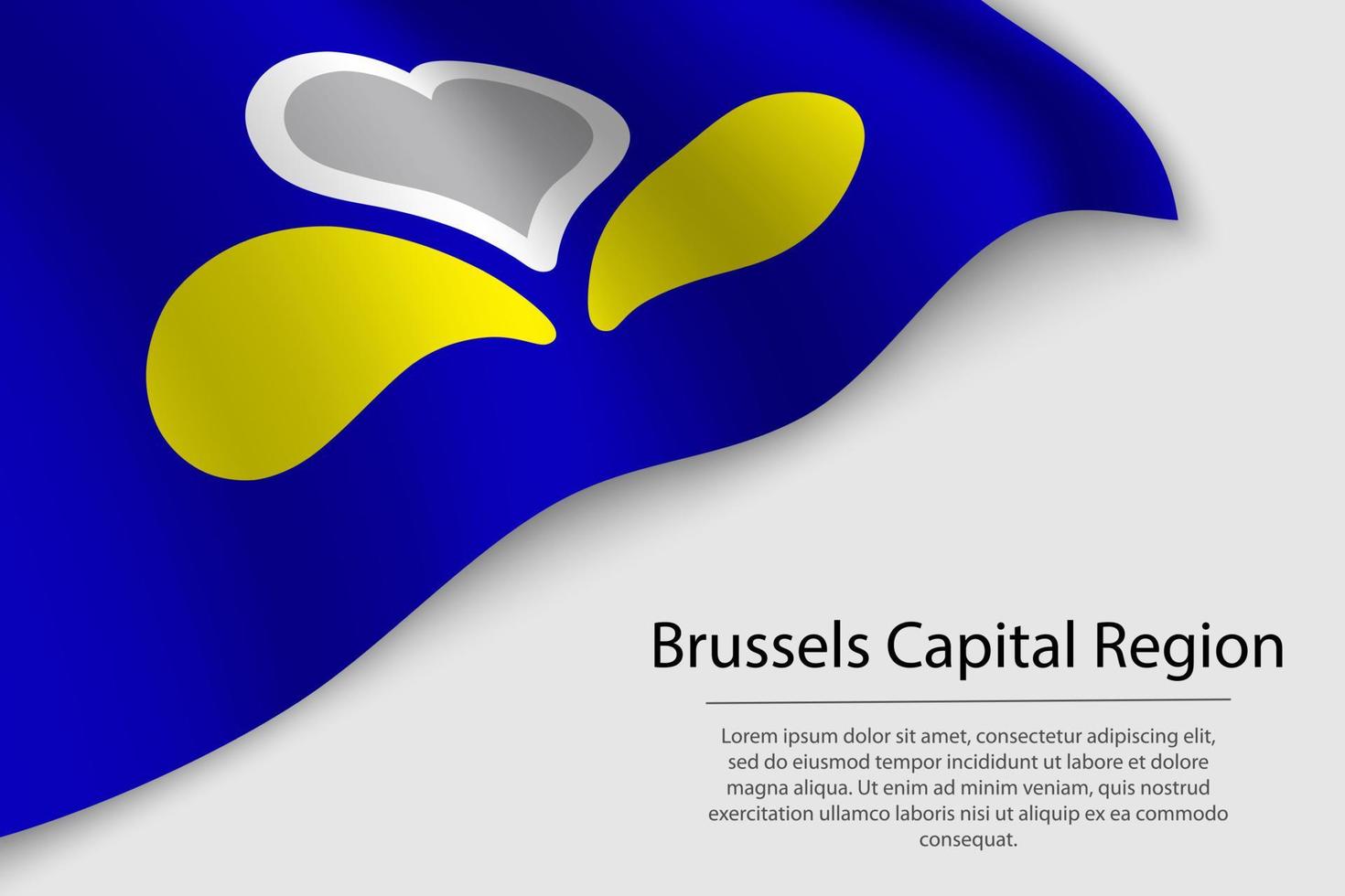 onda bandiera di Bruxelles è un' regione di Belgio vettore