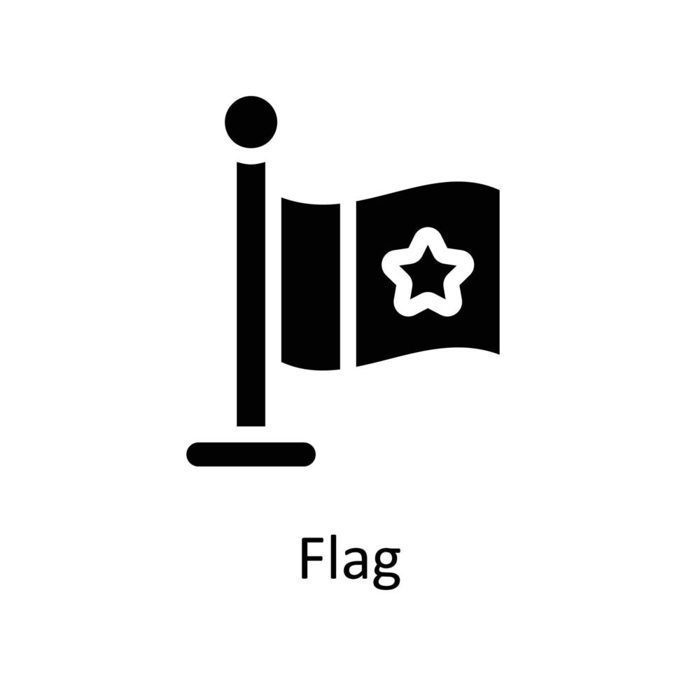 bandiera vettore solido icone. semplice azione illustrazione azione