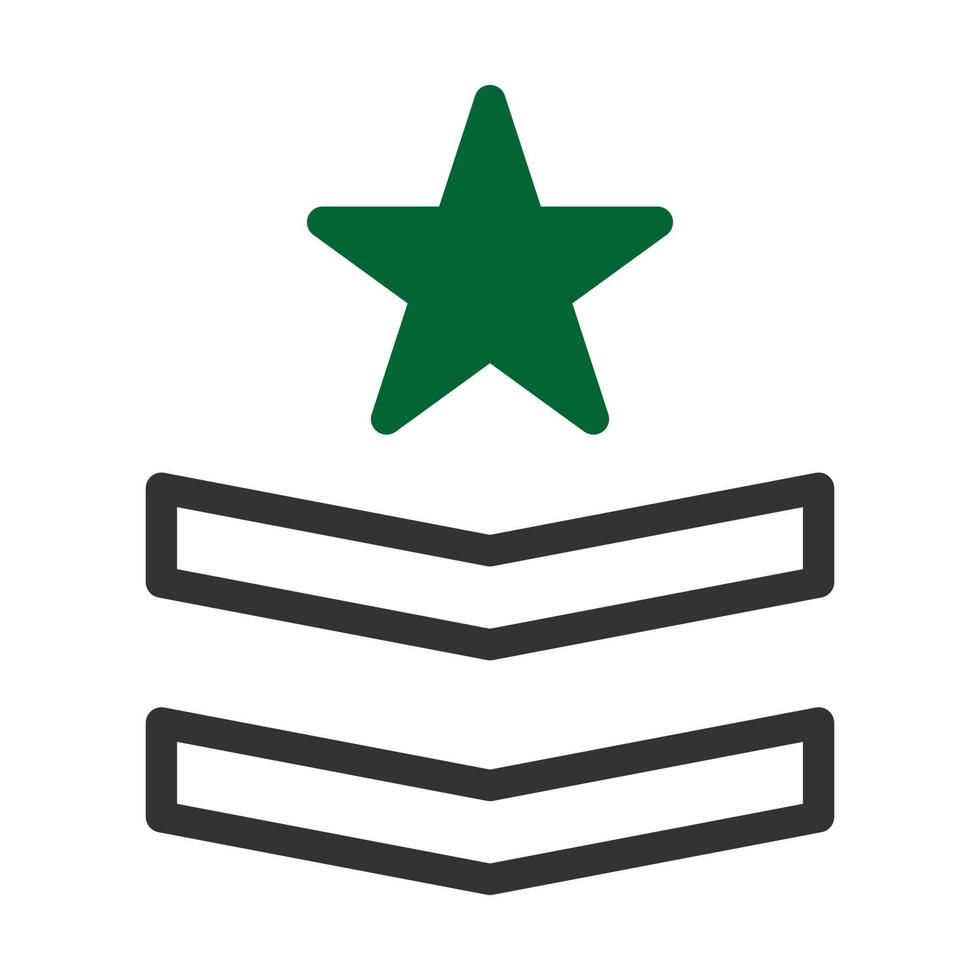 distintivo icona duotone stile grigio verde colore militare illustrazione vettore esercito elemento e simbolo Perfetto.