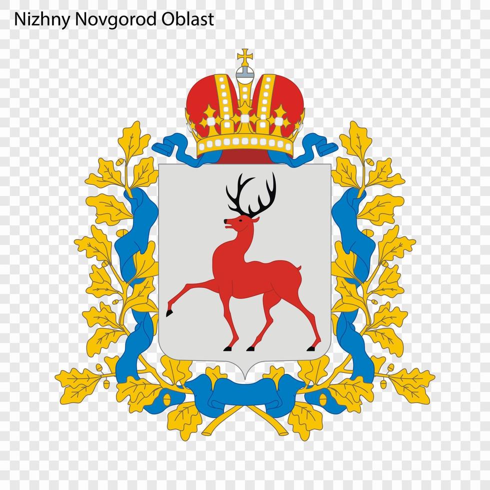 emblema di Provincia di Russia vettore