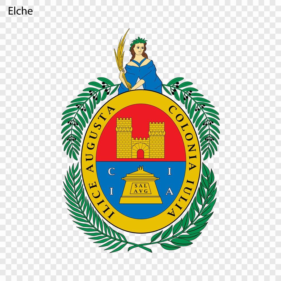 emblema di elche. città di Spagna vettore
