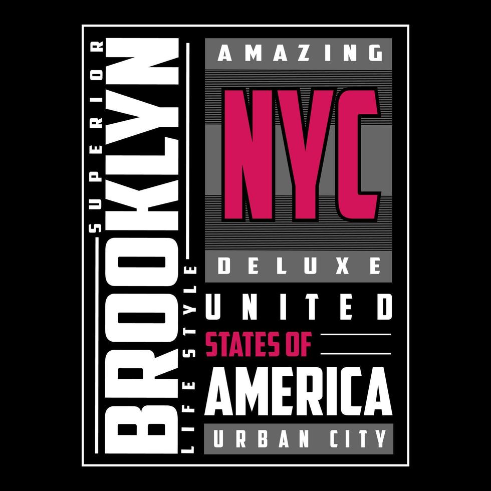 brooklyn testo vettore logo tipografia design