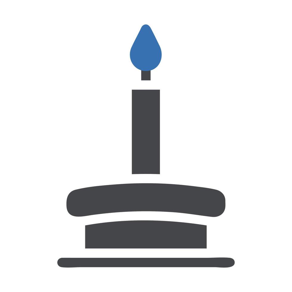 candela icona solido grigio blu stile Ramadan illustrazione vettore elemento e simbolo Perfetto.