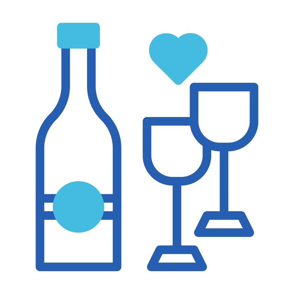 vino bicchiere icona duotone blu stile Pasqua illustrazione vettore elemento e simbolo Perfetto.