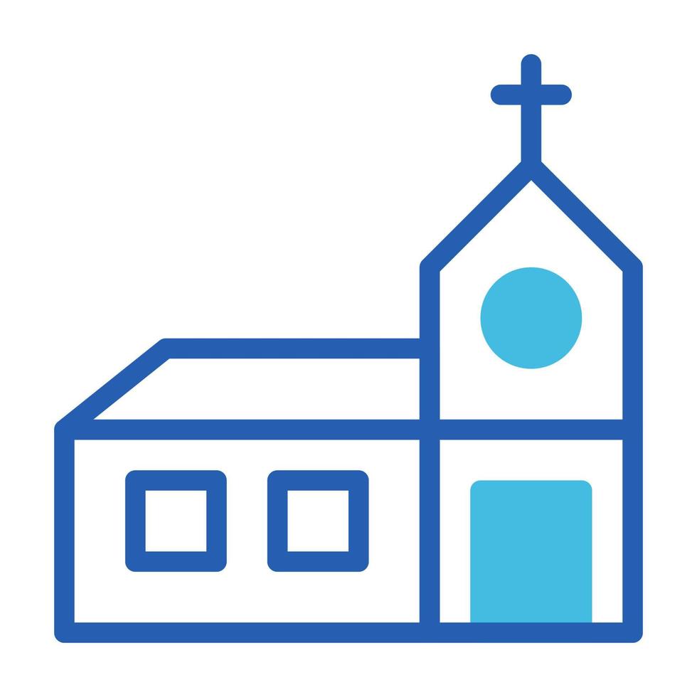 Cattedrale icona duotone blu stile Pasqua illustrazione vettore elemento e simbolo Perfetto.