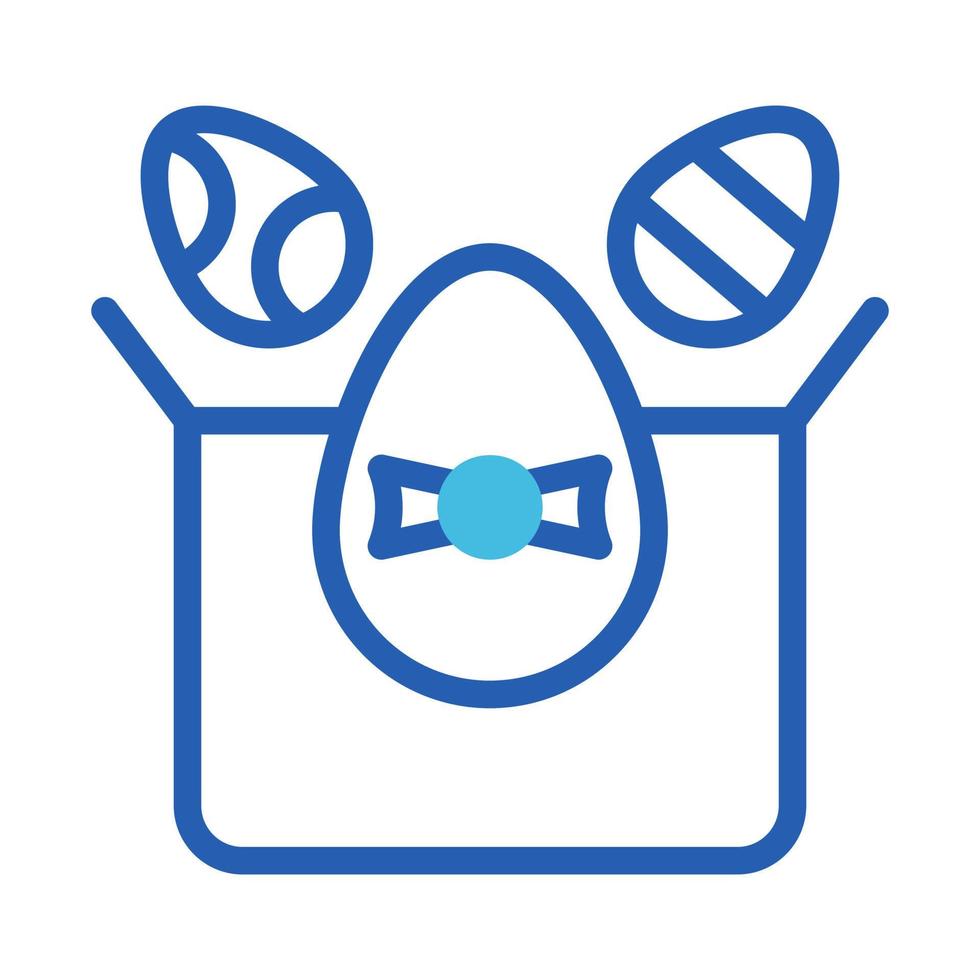 regalo uovo icona duotone blu stile Pasqua illustrazione vettore elemento e simbolo Perfetto.