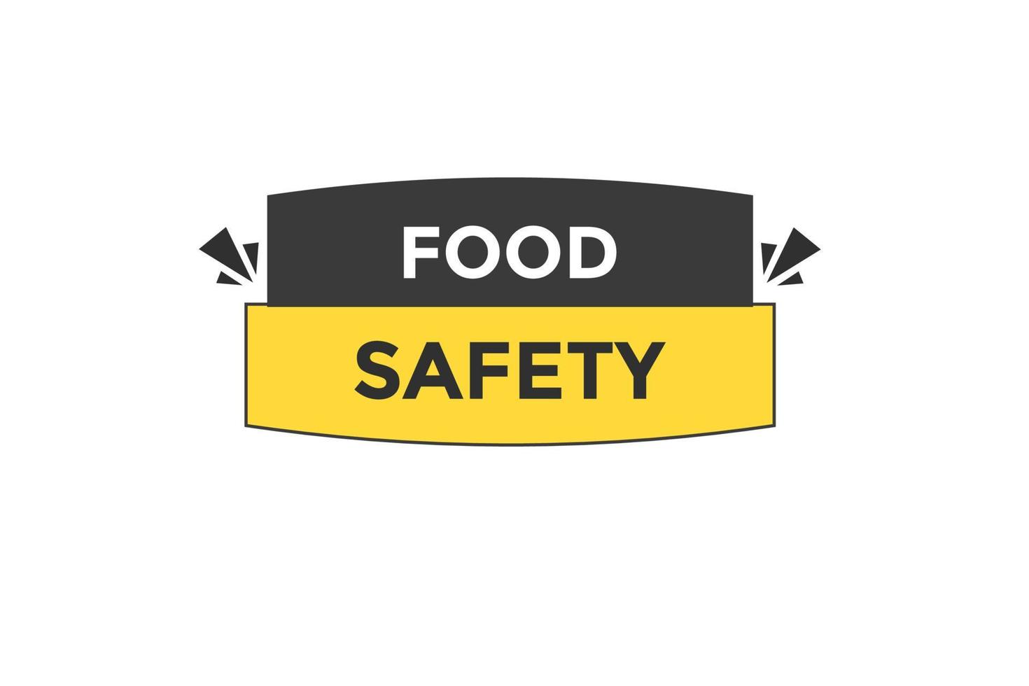 cibo sicurezza vectors.sign etichetta bolla discorso cibo sicurezza vettore